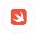 Swift programming language logo for iOS
